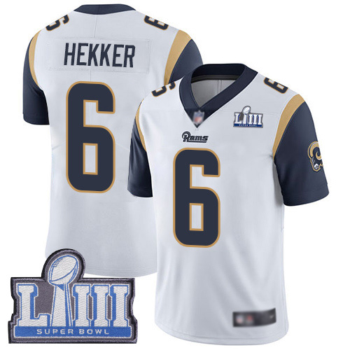 Los Angeles Rams Limited White Men Johnny Hekker Road Jersey NFL Football 6 Super Bowl LIII Bound Vapor Untouchable